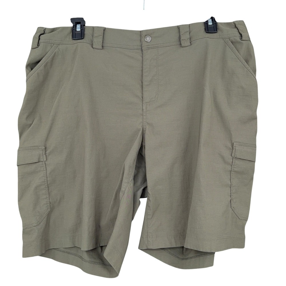 Duluth Trading Co Cargo Shorts Womens 20W Nylon Spandex Olive Green